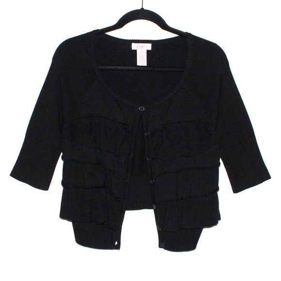 Candie's Vintage Y2K Ruffle Front Cardigan - Picture 3 of 16